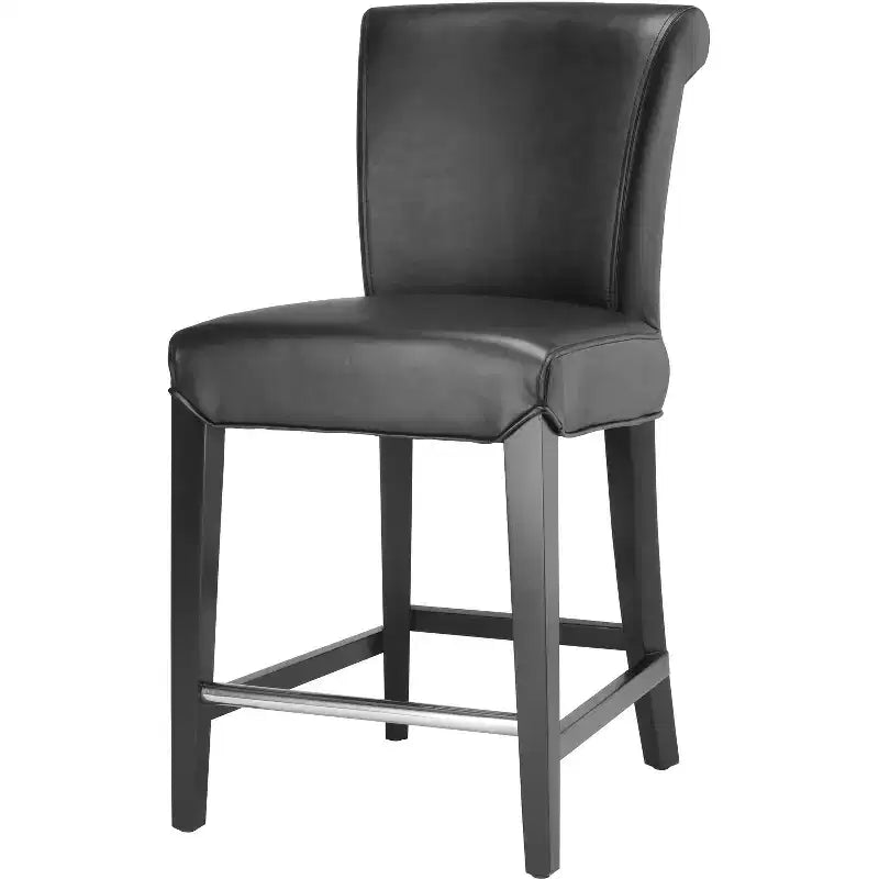 Counter Stool with Solid Birch Wood Frame, Traditional Style