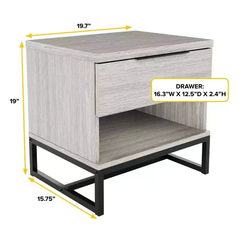 Modern Drawer Storage Nightstand
