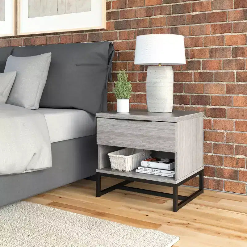 Modern Drawer Storage Nightstand